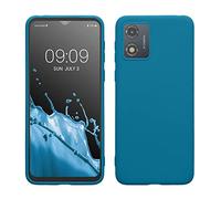 kwmobile Housse Compatible avec Motorola Moto E13 Coque - Housse de téléphone Protection Souple en Silicone - Bleu Vif