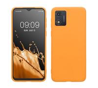 kwmobile Housse Compatible avec Motorola Moto E13 Coque - Housse de téléphone Protection Souple en Silicone - Orange fruitée