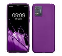 kwmobile Housse Compatible avec Motorola Moto E13 Coque - Housse de téléphone Protection Souple en TPU - Violet métallique