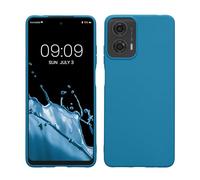kwmobile Housse Compatible avec Motorola Moto G24 / E14 / G04 / G04s Coque - Housse de téléphone Protection Souple en Silicone - Bleu Vif