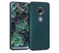 kwmobile Housse Compatible avec Motorola Moto G7 / Moto G7 Plus Coque - Housse de téléphone Protection Souple en TPU - pétrole métallique