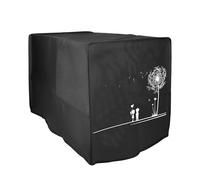 kwmobile Housse compatible avec Ninja Foodi MAX Dual Zone (9,5L) housse - Housse de protection intégrale pour friteuse à chaud friteuse sans huile - blanc-noir