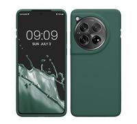 kwmobile Housse Compatible avec OnePlus 12 Coque - Housse de téléphone Protection Souple en TPU Silicone - Vert Sapin