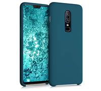 kwmobile Housse Compatible avec OnePlus 6 Coque - Housse de téléphone Protection Souple en TPU Silicone - pétrole Mat