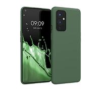 kwmobile Housse Compatible avec OnePlus 9 (EU/NA Version) Coque - Housse de téléphone Protection Souple en Silicone - Vert foncé