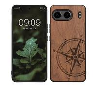 kwmobile Housse Compatible avec OnePlus Nord 4 5G Coque - Étui de Protection Rigide Antichoc avec Cadre en TPU - Brun foncé