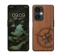 kwmobile Housse Compatible avec OnePlus Nord CE 3 Lite 5G / Nord N30 5G Coque - Étui de Protection Rigide Antichoc avec Cadre en TPU - Brun foncé