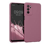 kwmobile Housse Compatible avec Oppo A16 / A16s / A54s Coque - Housse de téléphone en Silicone avec Protection Appareil Photo - Rose foncé