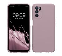 kwmobile Housse Compatible avec Oppo A16 / A16s / A54s Coque - Housse de téléphone en Silicone avec Protection Appareil Photo - Mauve Pastel