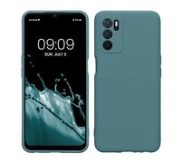 kwmobile Housse Compatible avec Oppo A16 / A16s / A54s Coque - Housse de téléphone en Silicone avec Protection Appareil Photo - Arctic Night