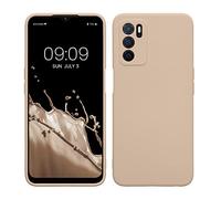 kwmobile Housse Compatible avec Oppo A16 / A16s / A54s Coque - Housse de téléphone en Silicone avec Protection Appareil Photo - Coconut Swirl