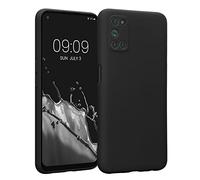 kwmobile Housse Compatible avec Oppo A52 / A72 (4G) Coque - Housse de téléphone en Silicone avec Protection Appareil Photo - Noir Mat