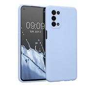 kwmobile Housse Compatible avec Oppo A74 (5G) / A54 (5G) Coque - Housse de téléphone en Silicone avec Protection Appareil Photo - Bleu Clair Mat