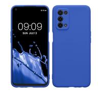 kwmobile Housse Compatible avec Oppo A74 (5G) / A54 (5G) Coque - Housse de téléphone en TPU avec Protection Appareil Photo - Bleu Baltique