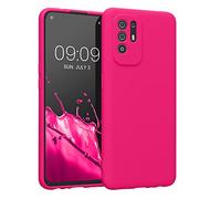 kwmobile Housse Compatible avec Oppo A94 (5G) Coque - Housse de téléphone en Silicone avec Protection Appareil Photo - Rose Fluo