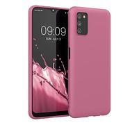 kwmobile Housse Compatible avec Samsung Galaxy A03s Coque - Housse de téléphone Protection Souple en Silicone - Rose foncé