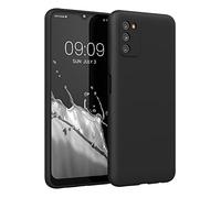 kwmobile Housse Compatible avec Samsung Galaxy A03s Coque - Housse de téléphone Protection Souple en Silicone - Noir Mat