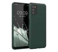 kwmobile Housse Compatible avec Samsung Galaxy A03s Coque - Housse de téléphone Protection Souple en Silicone - Vert Mousse