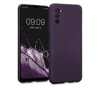 kwmobile Housse Compatible avec Samsung Galaxy A03s Coque - Housse de téléphone Protection Souple en TPU - Bordeaux métallique
