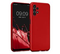 kwmobile Housse Compatible avec Samsung Galaxy A13 4G Coque - Housse de téléphone Protection Souple en TPU - Rouge foncé métallique
