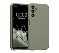 kwmobile Housse Compatible avec Samsung Galaxy A14 5G Coque - Housse de téléphone Protection Souple en TPU Silicone - Vert Gris