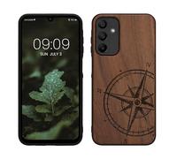 kwmobile Housse Compatible avec Samsung Galaxy A15 5G Coque - Étui de Protection Rigide Antichoc avec Cadre en TPU - Brun foncé