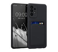 kwmobile Housse Compatible avec Samsung Galaxy A23 4G / 5G Coque - Housse de téléphone avec Compartiment Carte en Silicone - Noir