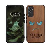 kwmobile Housse Compatible avec Samsung Galaxy A34 5G Coque - Étui de Protection Rigide Antichoc avec Cadre en TPU - Brun foncé