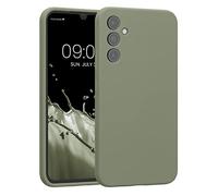 kwmobile Housse Compatible avec Samsung Galaxy A34 5G Coque - Housse de téléphone Protection Souple en TPU Silicone - Vert Gris