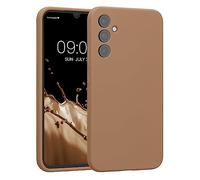 kwmobile Housse Compatible avec Samsung Galaxy A34 5G Coque - Housse de téléphone Protection Souple en TPU Silicone - Cappuccino
