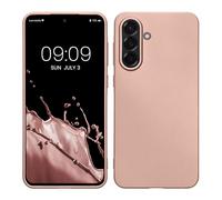 kwmobile Housse Compatible avec Samsung Galaxy A36 5G Coque - Housse de téléphone Protection Souple en TPU - Or Rose métallique
