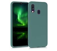 kwmobile Housse Compatible avec Samsung Galaxy A40 Coque - Housse de téléphone Protection Souple en Silicone - Bleu Vert