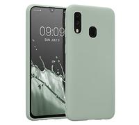 kwmobile Housse Compatible avec Samsung Galaxy A40 Coque - Housse de téléphone Protection Souple en Silicone - Vert Gris
