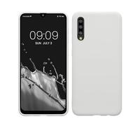 kwmobile Housse Compatible avec Samsung Galaxy A50 Coque - Housse de téléphone Protection Souple en Silicone - Blanc Mat