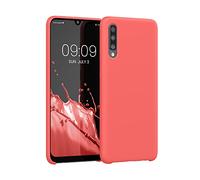 kwmobile Housse Compatible avec Samsung Galaxy A50 Coque - Housse de téléphone Protection Souple en TPU Silicone - Corail Fluo