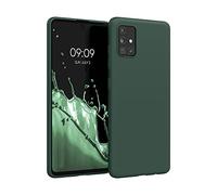 kwmobile Housse Compatible avec Samsung Galaxy A51 Coque - Housse de téléphone Protection Souple en Silicone - Vert Mousse