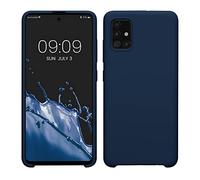 kwmobile Housse Compatible avec Samsung Galaxy A51 Coque - Housse de téléphone Protection Souple en TPU Silicone - Bleu Marine