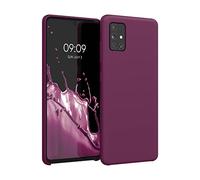 kwmobile Housse Compatible avec Samsung Galaxy A51 Coque - Housse de téléphone Protection Souple en TPU Silicone - Bordeaux Violet