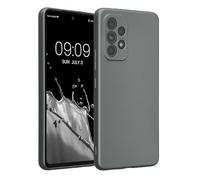kwmobile Housse Compatible avec Samsung Galaxy A53 5G Coque - Housse de téléphone Protection Souple en TPU - Gris métallique