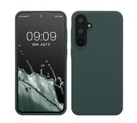 kwmobile Housse Compatible avec Samsung Galaxy A55 5G Coque - Housse de téléphone Protection Souple en TPU Silicone - Bleu Vert