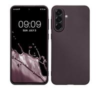 kwmobile Housse Compatible avec Samsung Galaxy A56 5G Coque - Housse de téléphone Protection Souple en TPU - Bordeaux métallique