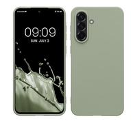 kwmobile Housse Compatible avec Samsung Galaxy A56 5G Coque - Housse de téléphone Protection Souple en Silicone - Vert Gris