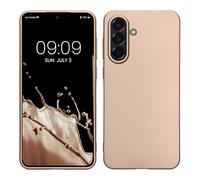 kwmobile Housse Compatible avec Samsung Galaxy A56 5G Coque - Housse de téléphone Protection Souple en TPU - métallique doré