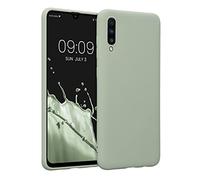 kwmobile Housse Compatible avec Samsung Galaxy A70 Coque - Housse de téléphone Protection Souple en Silicone - Vert Gris