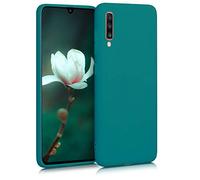 kwmobile Housse Compatible avec Samsung Galaxy A70 Coque - Housse de téléphone Protection Souple en Silicone - pétrole Mat