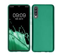 kwmobile Housse Compatible avec Samsung Galaxy A70 Coque - Housse de téléphone Protection Souple en TPU - Vert métallique
