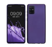 kwmobile Housse Compatible avec Samsung Galaxy A71 Coque - Housse de téléphone Protection Souple en TPU - Bleu Violet métallique
