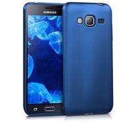 kwmobile Housse Compatible avec Samsung Galaxy J3 (2016) DUOS Coque - Housse de téléphone Protection Souple en TPU - Bleu métallique