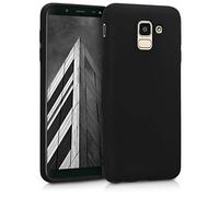 kwmobile Housse Compatible avec Samsung Galaxy J6 Coque - Housse de téléphone Protection Souple en Silicone - Noir Mat