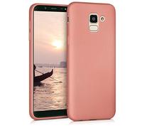 kwmobile Housse Compatible avec Samsung Galaxy J6 Coque - Housse de téléphone Protection Souple en TPU - Or Rose métallique